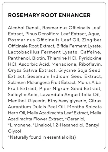 Vista 7 de AROMATICA Potenciador de raíz de romero 3.4 fl oz de peso neto 3.3 fl oz. Aceite para el cabello de romero y cafeína y biotina, cuidado coreano
