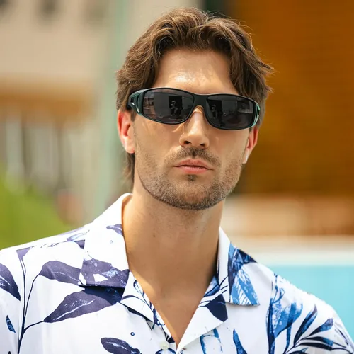 Vista 2 de URUMQI Polarized Sunglasses Fit Over Glasses for Men Women, Wrap-around Driving Sunglasses 100% UV Protection