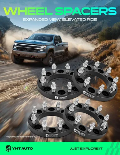 Vista 2 de YHTAUTO Espaciadores de ruedas 8x170mm 1 pulgada Compatible con Ford F-250 Super Duty 1999-2002, Excursion 2000-2002 8 Lug Espaciadores