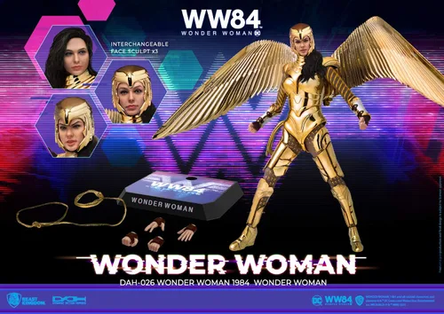Vista 2 de Beast Kingdom Wonder Woman 1984: Golden Armor Wonder Woman DAH-026 Figura de acción dinámica de 8 ction Heroes, multicolor