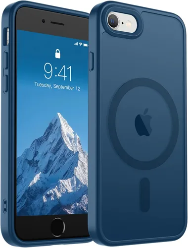Vista 231 de SUPFINE Funda magnética para iPhone SE 2022 (3ª)/2020 (2ª), iPhone 8 (compatible con MagSafe) (protección contra caídas de grado militar), funda