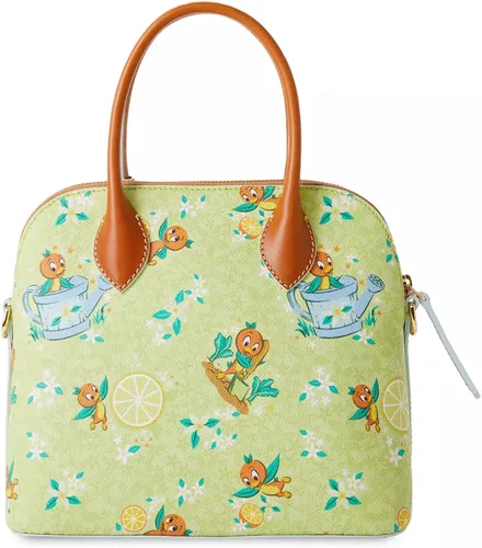 Vista 2 de Disney Parks Exclusive Dooney Bourke Bolso de mano Festival de flores y jardín 2022 Verde amarillo naranja azul