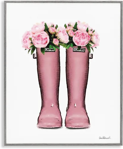 Vista 13 de Stupell Industries Ramo floral de rosas azules, lazo glamuroso, diseñado por Amanda Greenwood, arte de pared enmarcado en blanco, 24 x 30 pulgadas