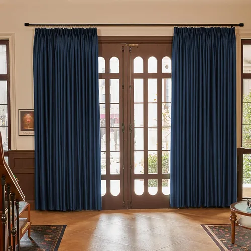 Vista 9 de HUTO Cortinas Plisadas de Pinzas Opacas con Aislamiento Térmico para Oscurecer la Habitación, Panel de Tratamiento de Ventana para Sala de Estar