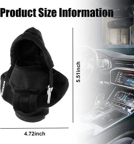 Vista 2 de Ziciner Funda para palanca de cambios de coche, diseño de suéter a la moda, protector de cambios suave universal, accesorios de decoración