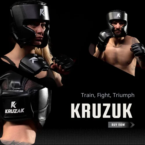 Vista 5 de Kruzak - Gorros de boxeo unisex - Entrenamiento de MMA, acolchado ajustable, Kara, Muay Thai, Kickboxing, Sparring, artes marciales, karate