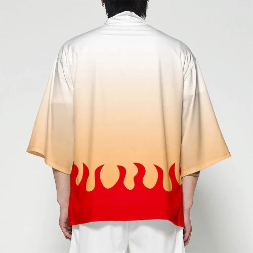 Vista 2 de Cosplay Life Demon Vanquisher Killer Hashira Kimono Disfraz japonés de alta calidad, kimono de Halloween, unisex para adultos