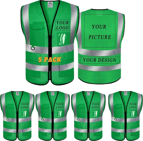 Vista 11 de BeautyWill Chaleco de seguridad personalizado con logotipo Clase 2 Chaleco reflectante de alta visibilidad Chaleco de trabajo protector