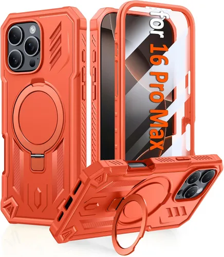 Vista 23 de FNTCASE Funda para iPhone Air Phone Case: Compatible con MagSafe Protector de pantalla integrado Soporte con grado militar a prueba de caídas