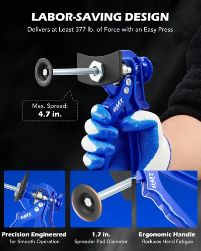 Vista 10 de OMT Speedy - Herramienta de compresión de pinza de freno para reemplazo de pastillas de freno, color azul