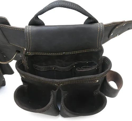 Vista 8 de Style n Craft Combo de 4 piezas y 17 bolsillos, cinturón de herramientas con 2 bolsas de herramientas y 1 soporte para martillo, cinturón