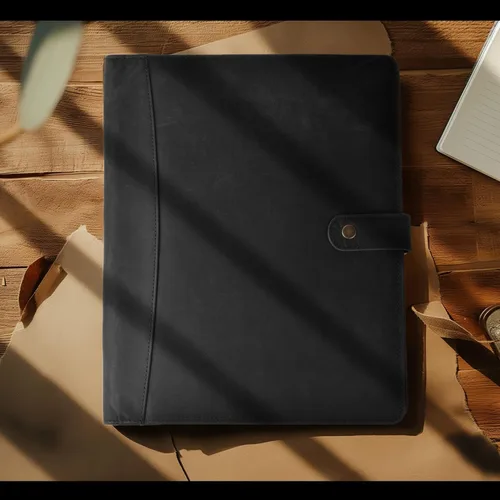 Vista 5 de Leather Village Organizador de Portafolio de Cuero - Padfolio Profesional de Negocios para Hombres y Mujeres - Elegante Portador de Tarjetas