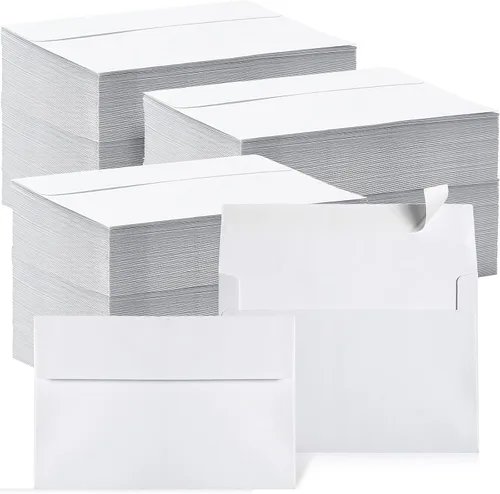 Vista 8 de Fainne Sobres blancos autoadhesivos a granel, A2 5.75 x 4.375 pulgadas, 500
