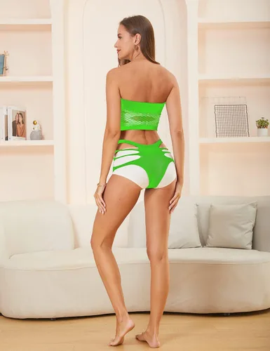 Vista 5 de LEMON GIRL - Conjunto de lencería de malla para mujer, talla única