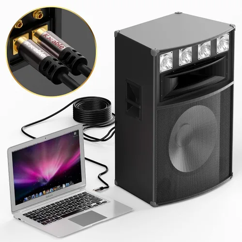 Vista 5 de Paquete de 2 cables de 3.5mm a RCA de 4 pies, adaptador de audio estéreo macho RCA a auxiliar, cable divisor en Y auxiliar de sonido de alta