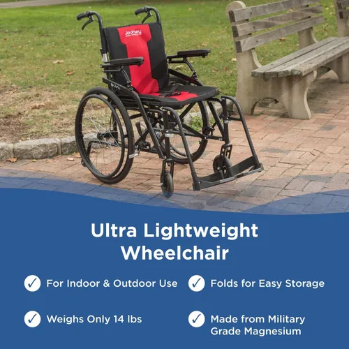 Vista 6 de Journey SoLite C2 Silla de ruedas ultraligera para adultos y personas mayores - Silla manual portátil plegable de 250 libras de capacidad - Marco