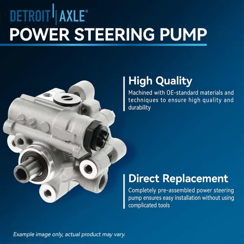 Vista 4 de Detroit Axle - Bomba de dirección asistida para Volkswagen Jetta Beetle Golf Nuevo Gol Sedan Lupo Polo con kit de sellos, reemplazo de la bomba