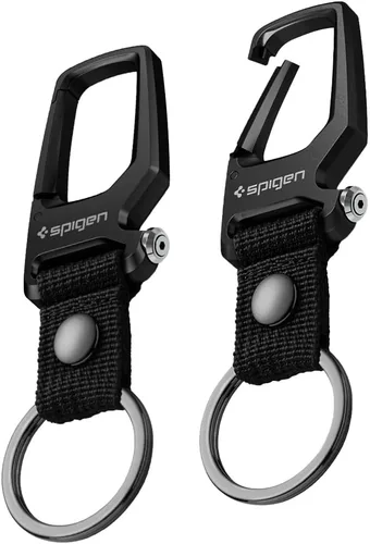 Vista 8 de Spigen Life Carabiner Key Ring Clip, Car Keychain Clip, Bottle Opener Key Chain Ring for Men and Women