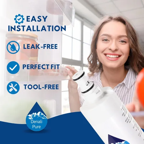Vista 6 de Paquete de 4 filtros de agua de repuesto para refrigerador Sears/Kenmore 10655249400, compatible con Sears/Kenmore 46-9010, 46-9902, 46-9908