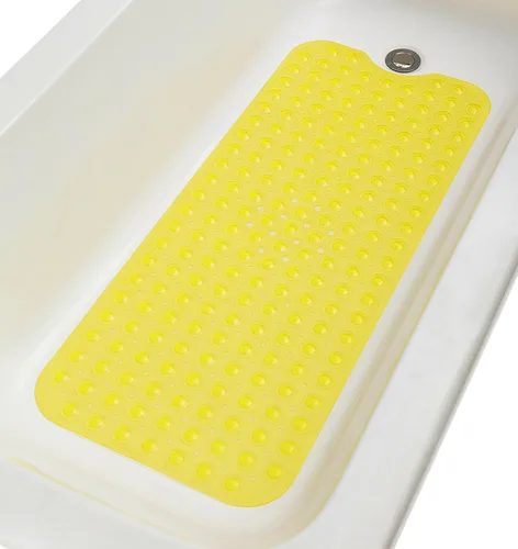 Vista 41 de Tapete de ducha antideslizante de 20"x20" (solo duchas lisas/sin textura, no para sobre desagüe) Seguro, limpio, lavable a máquina, agarre superior