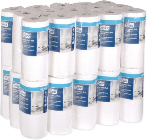 Vista 6 de Tork HB9201 - Rollo de toallas perforadas, color blanco, 11 x 6 3/4, 2 capas, 120/rollo, 30 rollos/caja