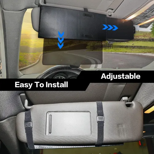 Vista 3 de Extensor de visera de automóvil, parasol para parabrisas y ventana lateral, extensor de parasol antirreflejo para el asiento delantero del conductor