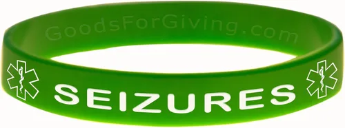Vista 4 de Seizures ID Pulsera Combo - Paquete de 5 - 6 pulgadas - Negro Azul Verde Rojo Púrpura