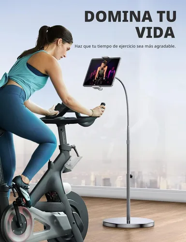 Vista 3 de Lamicall Soporte de suelo para tablet con cuello de cisne – Soporte Plateado