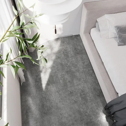 Vista 5 de VEELIKE – Azulejos de despegar y pegar de 12"x12" de concreto gris envejecido, azulejos de vinilo impermeables autoadhesivos removibles grises