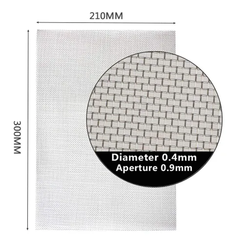 Vista 2 de TIMESETL Paquete de 5 pantallas de malla de alambre tejido de acero inoxidable, malla de ventilación de aire, 11.8 x 8.27 pulgadas