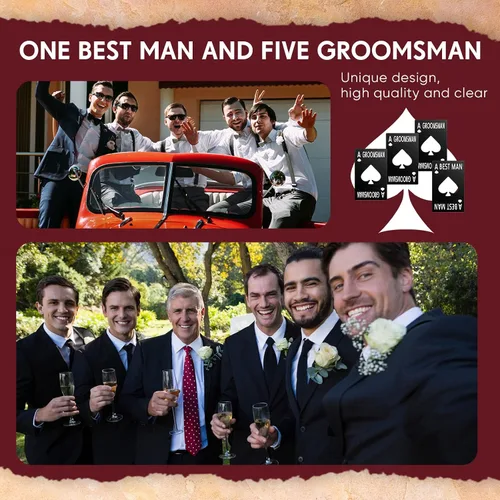 Vista 5 de 6 unidades de padrinos de boda abrebotellas padrinos de boda de acero inoxidable tamaño tarjeta de crédito tapa abrebotellas de cerveza, tarjeta