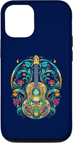 Vista 26 de Funda para iPhone 16 para guitarra abstracta, decoración artística, amante de la música