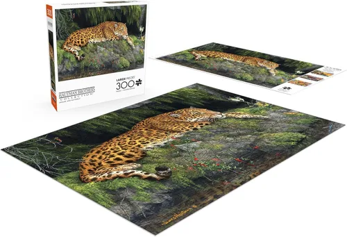 Vista 4 de Buffalo Games - Hautman Brothers - Jaguar y mariposa - Rompecabezas de 300 piezas para adultos a partir de 14 años desafiante rompecabezas perfecto