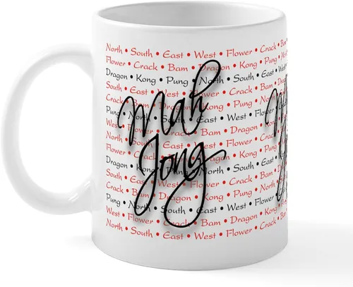 Vista 32 de CafePress Mahjong Mugs - Taza de café de cerámica de 11 oz (11.0 fl oz)