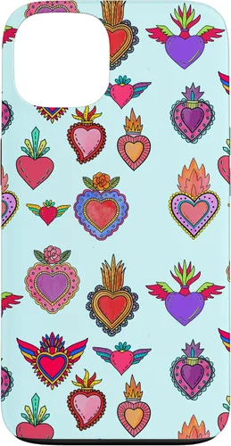 Vista 7 de Latinas Milagros Tin Hearts Phone Case Gift Watercolor Case for iPhone 17
