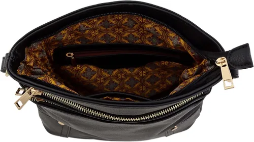 Vista 70 de Bolso cruzado grande con triple bolsillo con cremallera.