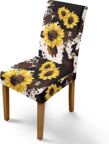 Vista 15 de Rnyleeg Juego de 1 fundas de asiento de comedor con estampado de flores azules para sillas de comedor, fundas protectoras suaves y lavables