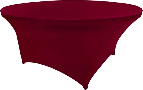 Vista 44 de Mantel de cóctel de elastano redondo de 24 pulgadas x 30 pulgadas de alto, color negro