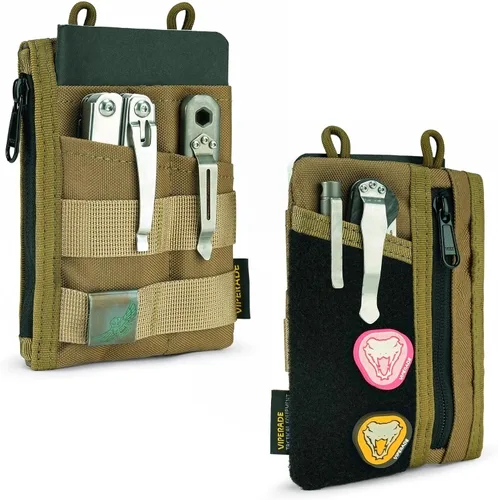 Vista 11 de VIPERADE VE18 EDC Bolsa, Organizador de Bolsillo para Hombres, Organizador de Bolsillo EDC, 3 Ranuras con 2 Bolsillos con Cremallera, Bolsa