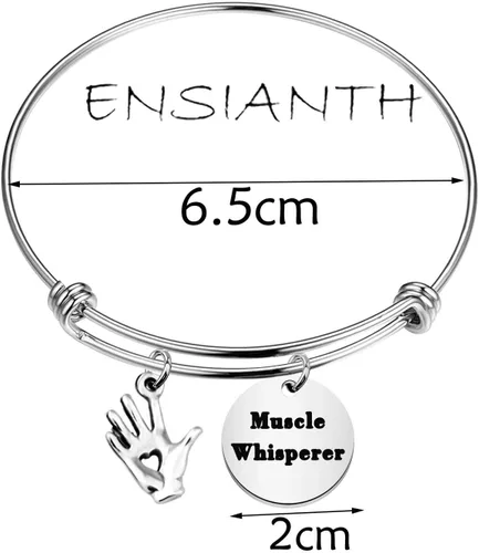 Vista 2 de ENSIANTH Regalo para terapeuta de masaje, llavero de susurro muscular, regalo para terapeuta de masaje, terapia de masaje, regalo para estudiantes