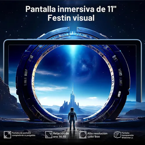Vista 4 de Suicoey Tablet Android 15 de 11 pulgadas 2026 con teclado, 24 GB de RAM + 256 GB de ROM, 2 TB Expand, Octa-core, 8000mAh, 5+13MP, 2.4G y 5G WiFi