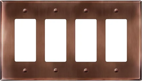 Vista 19 de LIDER Placa decorativa de pared de metal para interruptor o receptáculo, cubierta de salida de acero inoxidable, resistente a la corrosión
