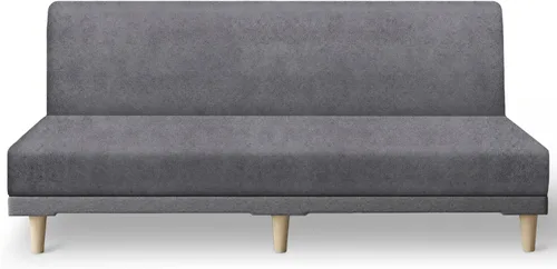 Vista 20 de molasofa - Funda elástica para futón de aspecto de cuero, cubierta para sofá sin brazos, protector de muebles con parte inferior elástica, funda
