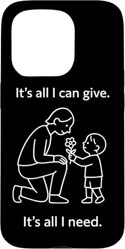 Vista 14 de Child Giving Flower to Parent Minimal Symbolic Love Design Case for iPhone 16