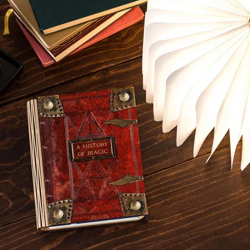 Vista 10 de KleverCase Lámpara de lectura recargable de 360 grados con temática de cubierta de libro, luz nocturna, escritorio, luz de noche.