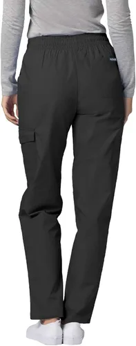 Vista 5 de Adar Universal - Conjunto de ropa quirúrgica para mujer, parte superior con cierre frontal y pantalones quirúrgicos con múltiples bolsillos
