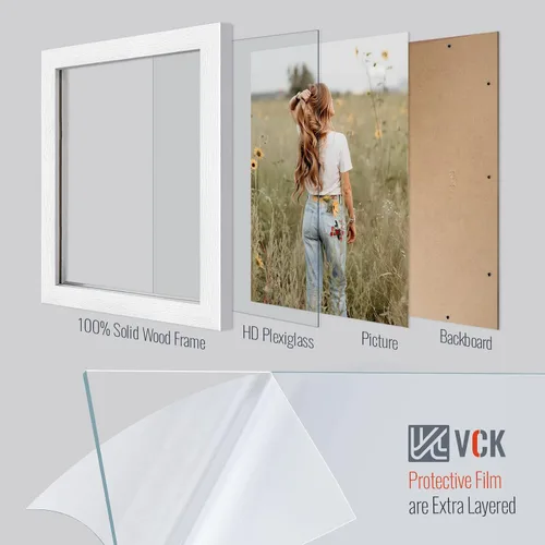 Vista 225 de VCK Marcos para póster de madera maciza de 22.375 x 34 pulgadas, marco de fotos A1 negro con montaje en pared, paquete de 3