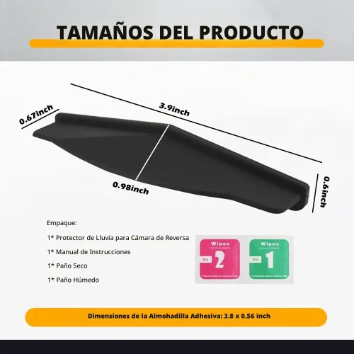 Vista 2 de Funda para cámara de respaldo de visión trasera, protector de lluvia de silicona para cámara de respaldo que mantiene la lente clara en la estilo 2