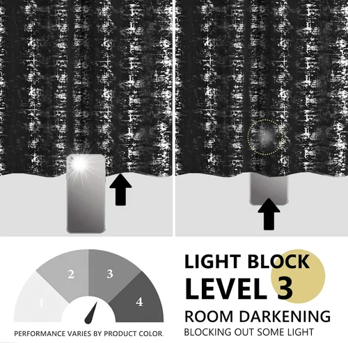Vista 5 de Tititex Cortinas opacas de terciopelo negro de lujo de 96 pulgadas de largo, juego de 2 paneles para cortinas de ventana de dormitorio, cortinas