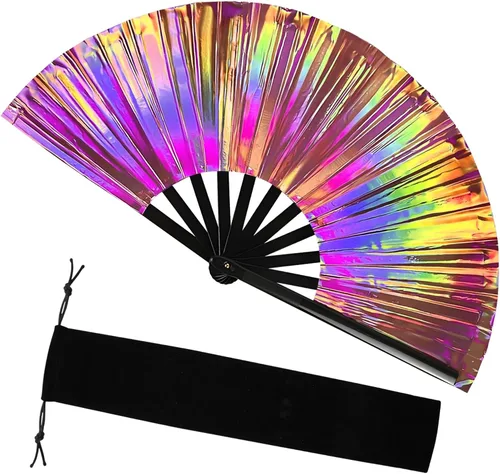 Vista 10 de 4 abanicos de mano con varillas de bambú plegables para baile de línea, estilo chino, rave, plegable, estilo retro, manualidades, encantador